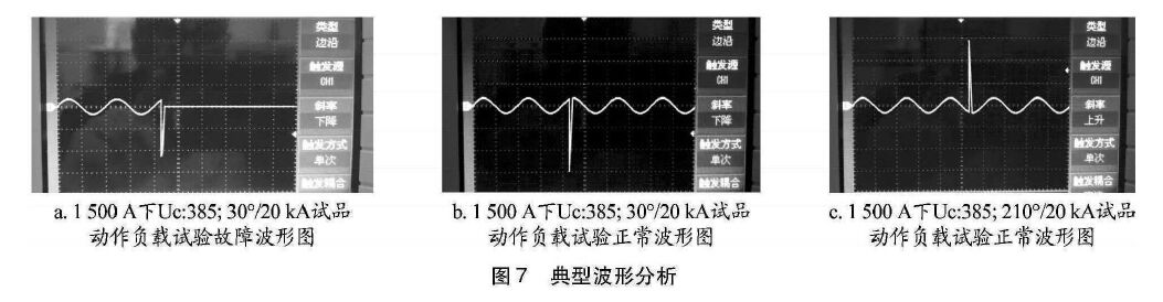 典型波形分析 限壓型浪涌保護(hù)器動(dòng)作負(fù)載測(cè)試研究